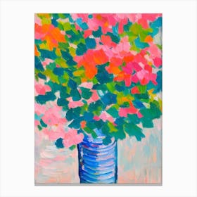 Pink Blooms Matisse Inspired Flower Canvas Print