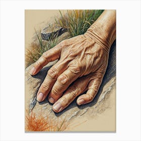 Old Hands Canvas Print