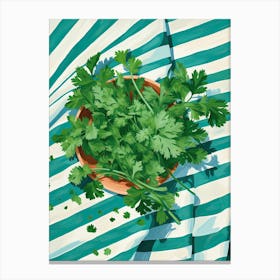 Cilantro Summer Illustration 9 Canvas Print