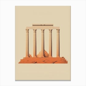 Ancient City Of Ephesus Illustration 1 Canvas Print