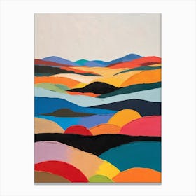 Abstract Colorful Minimalist Landscape Painting (16) Canvas Print
