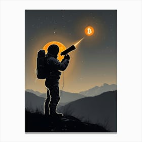 Bitcoin Rocket Launcher Canvas Print