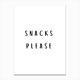 Snacks Please B&W Canvas Print