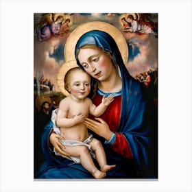 Madonna and Baby Jesus Canvas Print