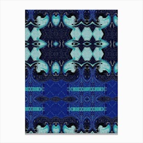 Blue And Black Abstract Canvas Print