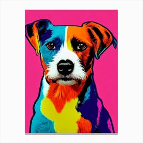 Fox Terrier (Smooth) Andy Warhol Style dog Canvas Print