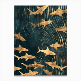 Sharks In The Sea 3 Canvas Print