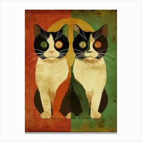 Two Cats Canvas Art Canvas Print