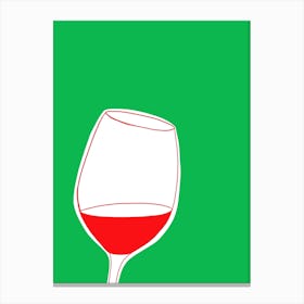 Red Wine Glass Canvas Print