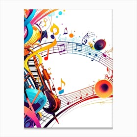 Colorful Music Background 4 Canvas Print