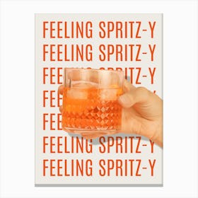 Aperol Spritz | Feeling Spritzy Bar Cart Trendy Retro Kitchen Canvas Print