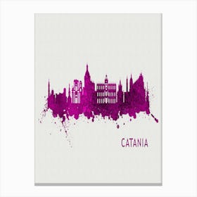Catania Italy City Purple Canvas Print