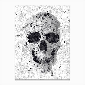 Doodle Skull Canvas Print