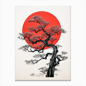 Bonsai Tree 6, Old, Vitage Japan Poster Canvas Print