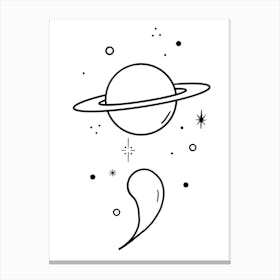Solar System Semicolon Canvas Print