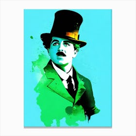 Graffiti Portrait of Charlie Chaplin 3 Canvas Print