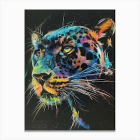 Panther Pastel Watercolour 4 Leinwandbild