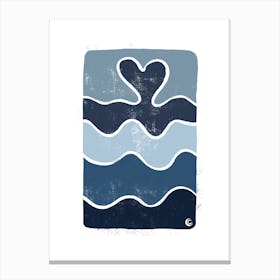 Sea Heart (Dust) Canvas Print