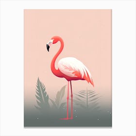 Sleek Flamingo Form Canvas Print