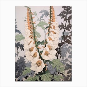 Flower Illustration Aconitum 2 Canvas Print