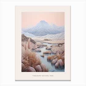 Dreamy Winter National Park Poster  Tongariro National Park New Zealand 1 Canvas Print