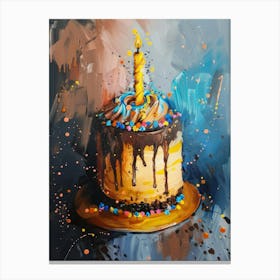 Birthday Cake 14 Canvas Print