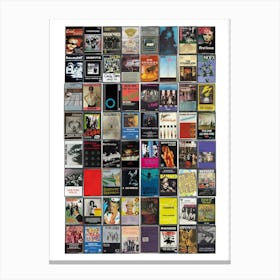 Punk Music Print - Retro Cassette Covers Canvas Print