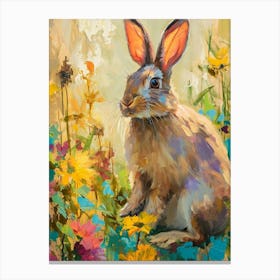 American Sable Rabbit Painting 3 Canvas Print