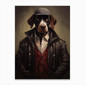 Gangster Dog German Shorthaired Pointer Canvas Print