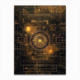 Abstract Gold Canvas Print