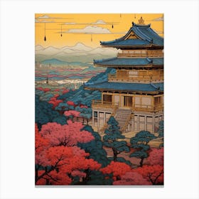 Kiyomizu Dera Temple, Japan Vintage Travel Art 2 Canvas Print