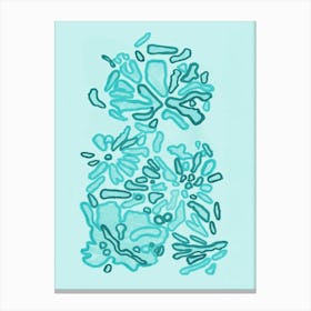 Coastal Coral Reef Aqua Canvas Print