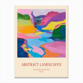 Colourful Abstract Pribaikalsky National Park Siberia 1 Poster Canvas Print