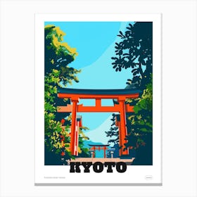 Fushimi Inari Taisha Kyoto Colourful Illustration Poster Canvas Print