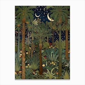 William Morris Night In The Jungle 1 Canvas Print