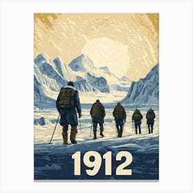 Aihrgdesign A Vintage Adventure Poster Of A 1912 Polar Expedi 952da729 0f81 4f98 A44f A06949426215 0 Canvas Print