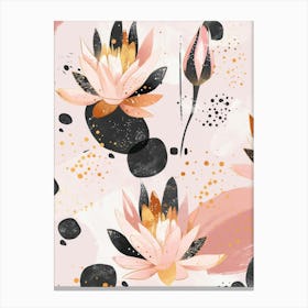 Lotus Flower Pattern Canvas Print