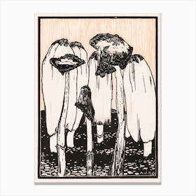Ink Mushrooms, Julie De Graag Canvas Print