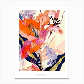 Colourful Flower Illustration Poster Coral Bells 3 Canvas Print