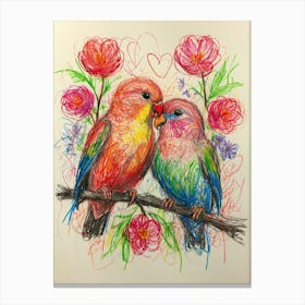 Lovebirds 1 Canvas Print