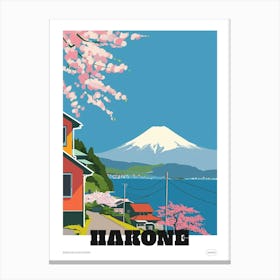 Hakone Japan 3 Colourful Travel Poster Canvas Print