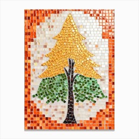 Pine Tree Mosaic Canvas Print