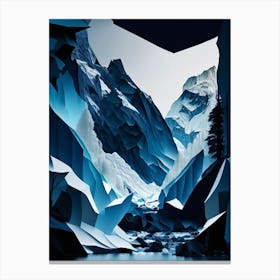Jostedalsbreen National Park Norway Cut Out Paper 2 Canvas Print