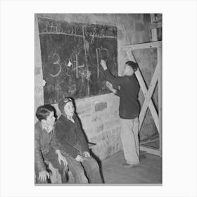 Marking Up The Score In Basketball Game Between Eufaula And Stillwell High Schools, Eufaula, Oklahoma By Russell Canvas Print