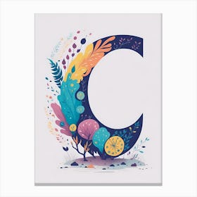 Colorful Letter C Illustration 41 Canvas Print