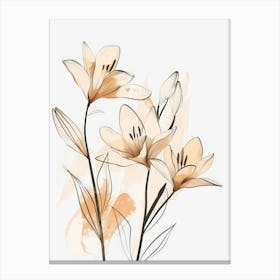 Watercolor Lilies 1 Canvas Print