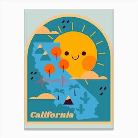 California Sticker Canvas Print