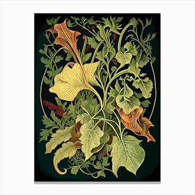 Trumpet Vine Wildflower Vintage Botanical 1 Canvas Print