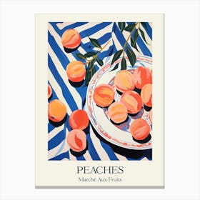 Marche Aux Fruits Peaches Fruit Summer Illustration 1 Canvas Print