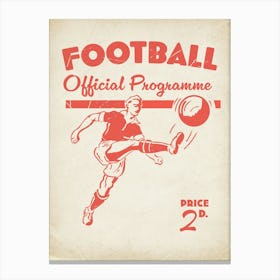 Football Official Programme Canvas Print